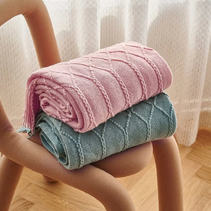 Cozy Knit Throw Blanket