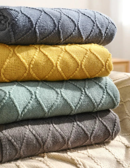 Cozy Knit Throw Blanket
