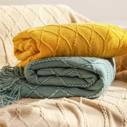 Cozy Knit Throw Blanket