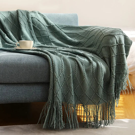 Cozy Knit Throw Blanket